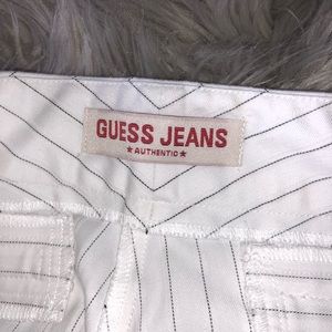 Guess Jeans Authentic white pinstriped Capri pants